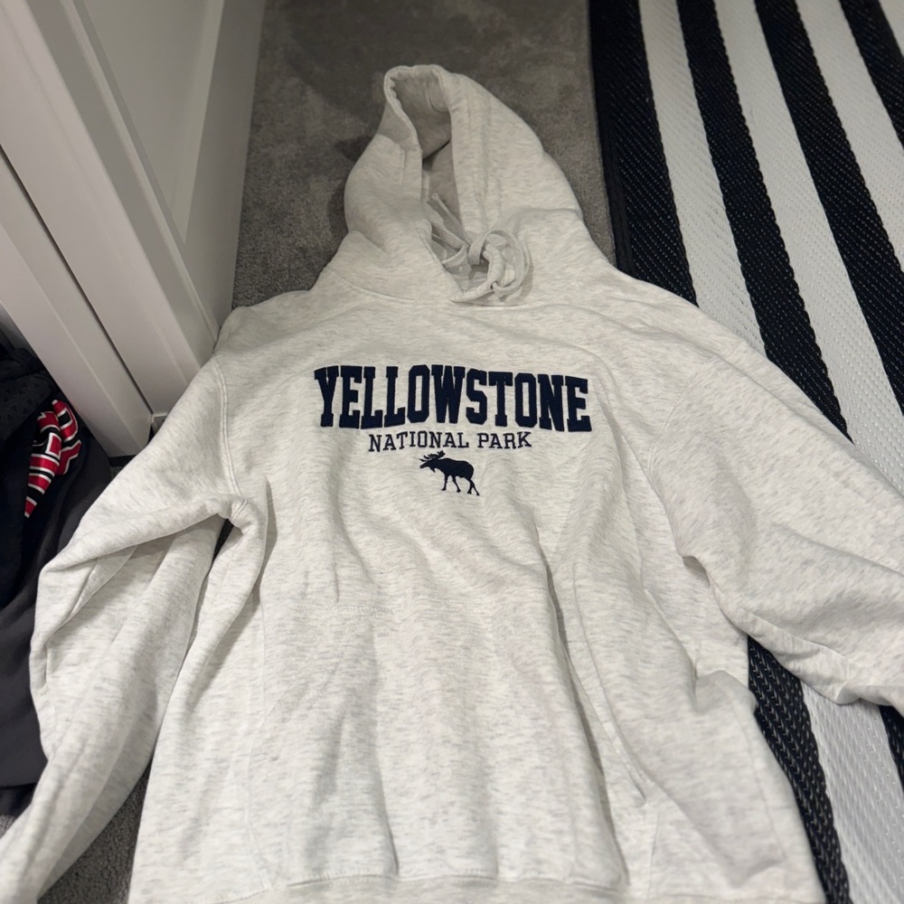 Yellowstone National Park Gray Hoodie